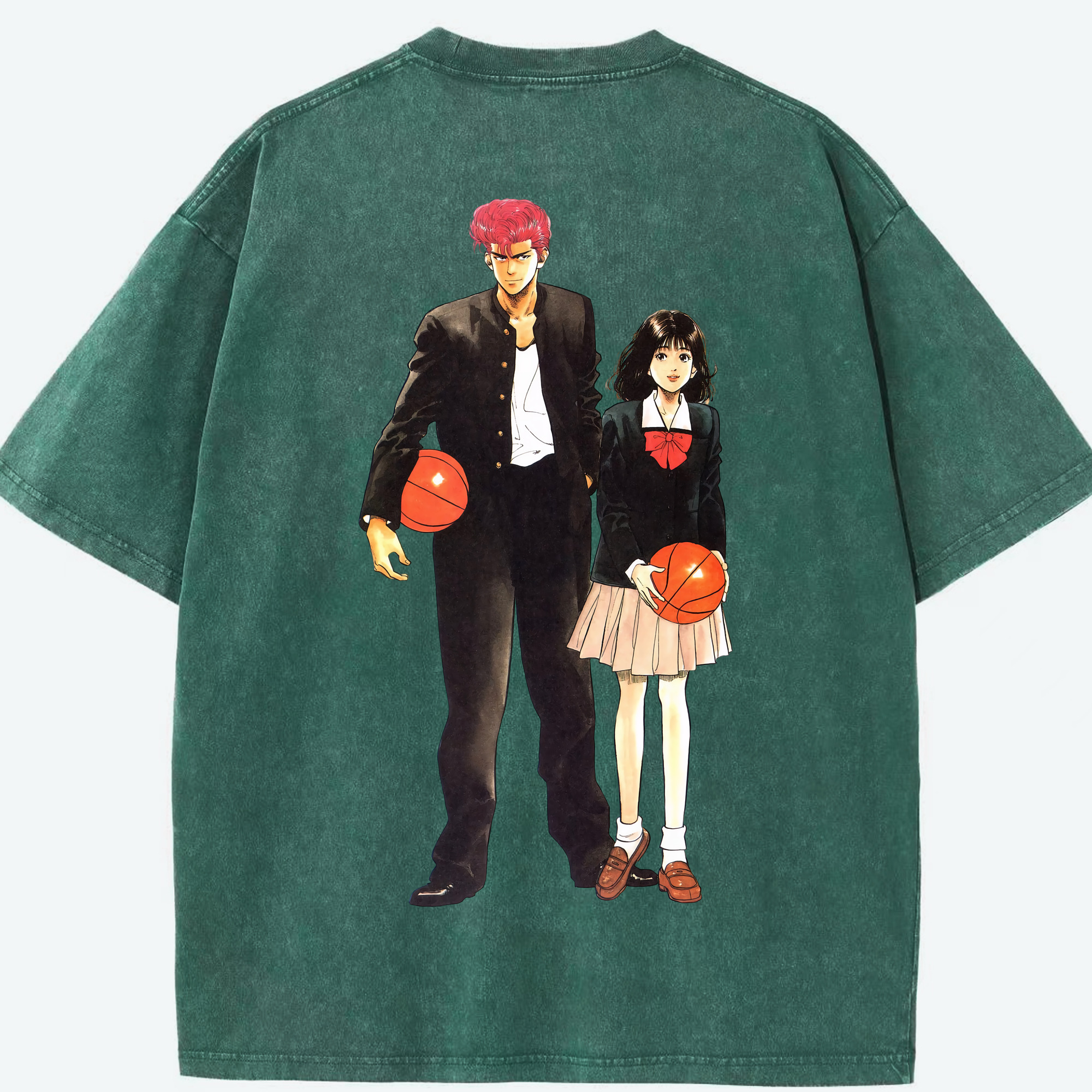 （画像用） SLAM DUNK／スラムダンク 綿100% ヴィンテージ風 半袖Tシャツ（背面プリント）